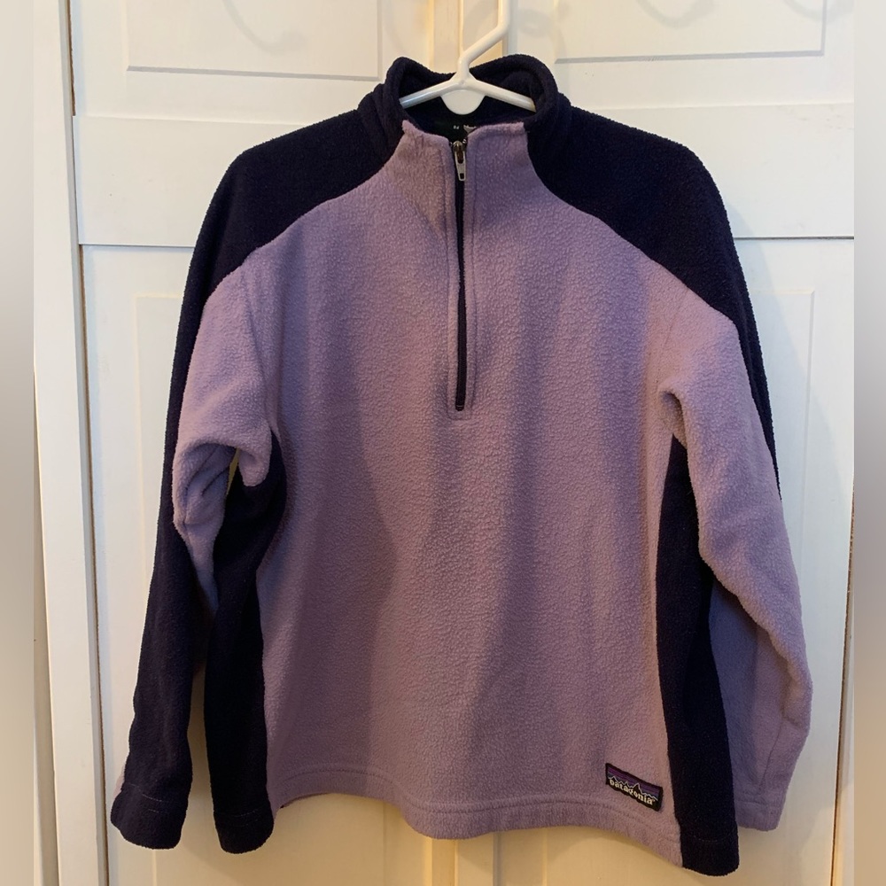 Kids 7-8 Patagonia 3/4 zip fleece sweatshirt